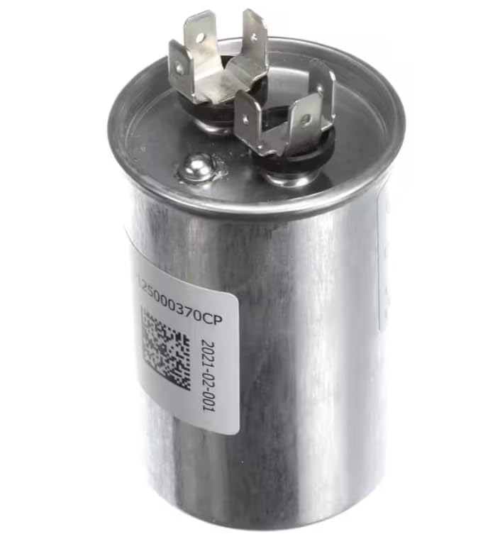 Fits Goodman CA370-12RA 2021-02-001 CBB65 12.5uF +/- 5% C22.2 NO. 190 40/70/21 E187356 Run Capacitor, Round, 12.5µF, 370VAC, 50/60Hz