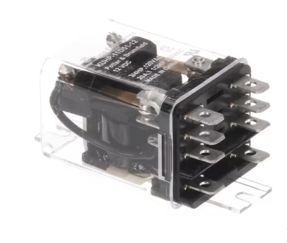 Fits Henny Penny 12 VDC HP 01 Relay, 120V Coil, 20A, 240V for HHC-903, HHC-900, HHC-908