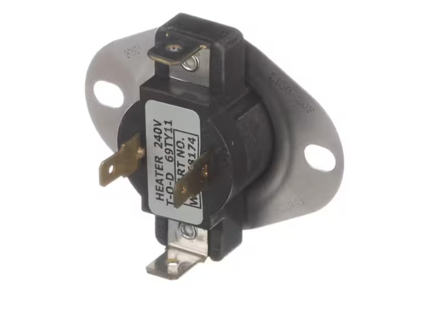 333908 A1405 T-O-D 69TY11 W10168174 Thermostat, Operating, Dryer for 3RAED3005TQ0, 3RLEC8600SL1, 3RLEC8600SL2