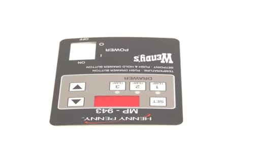 Fits Henny Penny MP-943 Decal, MP-943 Control, Wendy's for MP-941, MP-944