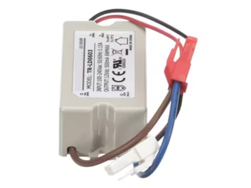 Fits Kelvinator TR-LD0603 E350222 J1910081128-12-06 Power Supply, 100-240VAC .15A Input, 12VDC 500MA Output for KCHBC36, KCHBC50, KCHBC65
