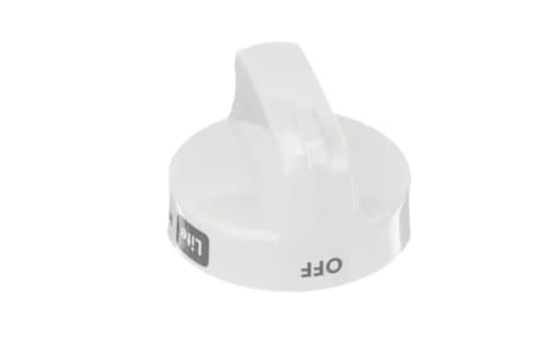 KIP 5147 Knob, Burner, White, Off/Lite/Hi/Med, Lo