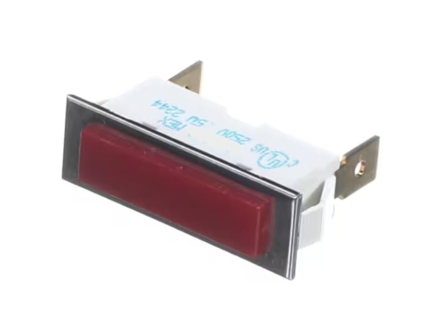 Fits Frymaster 250V 5W 2244 Indicater Light, Red, 240 Volt, Rectangle