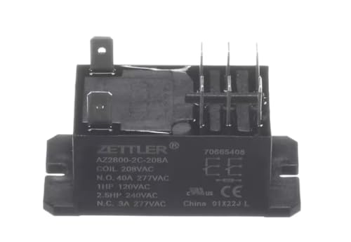 Fits International Environmental Corporation 70665408 01X22J L Relay, 208 Volt Coil, DPDT, 40 Amp at 277 Volt, Nortmally Open