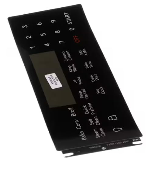 REV.A (552088) Overlay, Control/Timer, ES541, Black, Range for CGEF3059TDC, FGEF3059TDB, LGGF3046TFB