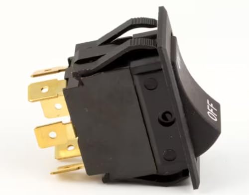Fits Blodgett 1241 R Switch, On/Off, Rocker, DPDT, Black for CTB, CTB Popeyes, CTB Wendys