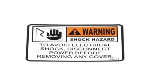 Fits Henny Penny 26431 Label, Warning Shock Hazard for LOV300, PQE-500