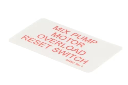 Fits Taylor 044452 REV. 0 Lab./Dec., Mix Pump Overload Reset Switch