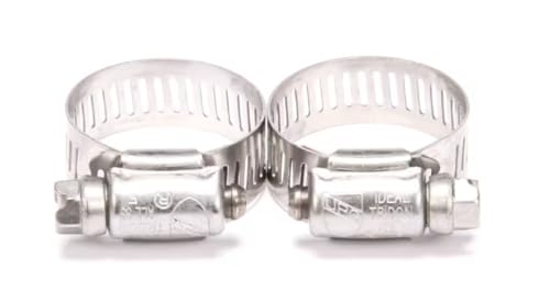 ALL SS F Clamp, Expansion Valve Bulb/Worm Drive, Stainless Steel, Pack of 2 for A320V, A400V, A570V