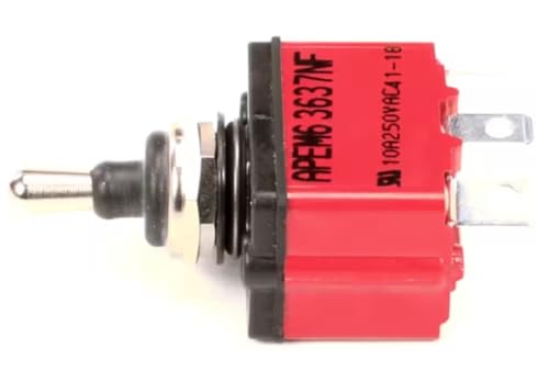 Fits Crown Steam APEM6 3637NF 10A250VAC41-18 Switch, Toggle, SPDT, Up/Down for BCH-40G, KCH-40DS, BCH-40E