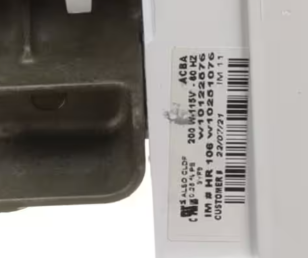 Whirlpool Im & Bracket Assembly W10122076, HR 106 W10251076, 200W, 115V, 60HZ