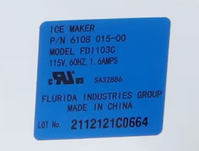 Liebherr 6108 015-00, FDI103C, 115V, 60HZ, 6AMPS, 2112121C0664 Ice Maker