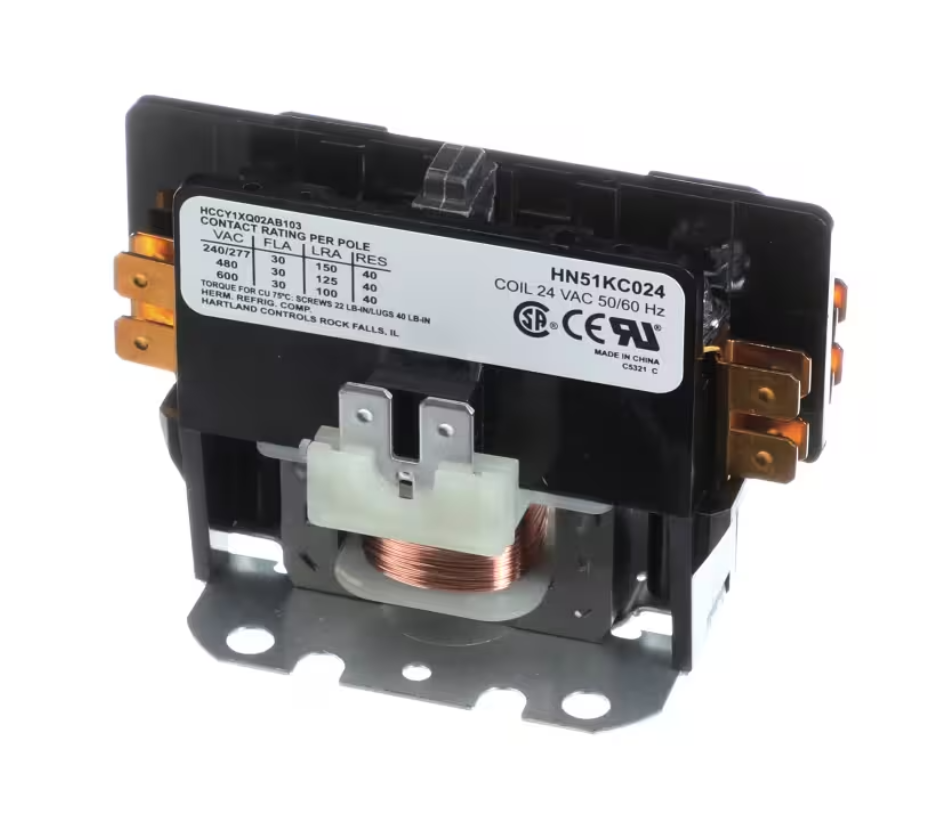 Carrier HVAC HN51KC024 Contactor, 24 Volt Coil, 50/60HZ, 40 Amp 1 Pole HCCY1XQ02AB1 113ANA024BN0BHAA 113ANA024000BDAA 105ANA049000GAAB 105ANA036000BAAB03 113ANA018BN0BGAA