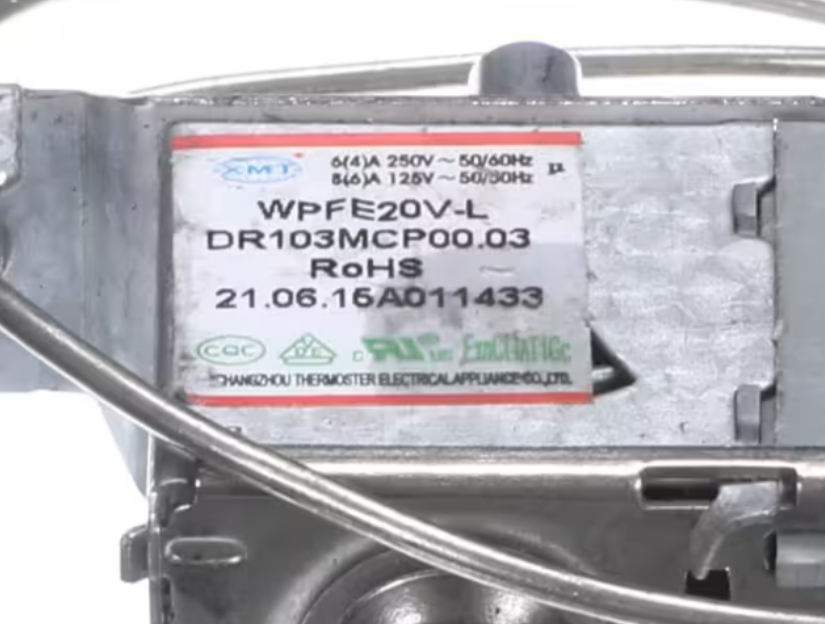 Magic Chef WPFE20V-L, DR103MCP00.03, Thermostat, for MCBR360S, HMBR350BE/SE/WE
