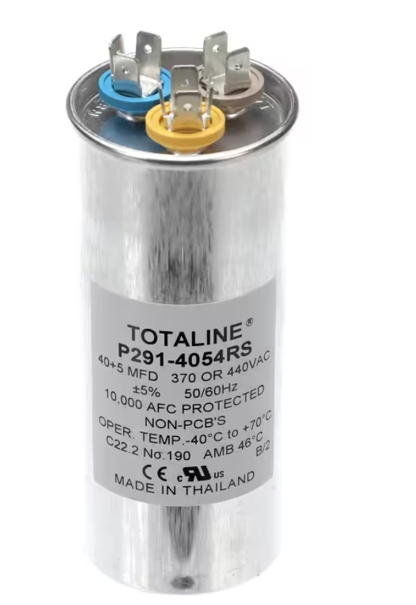 Carrier HVAC P291-4054RS Capacitor, Dual, 370-440 Volt, 50/60HZ, 40+5 MFD, Round 38AY 048 300 38AYM048 300 38BR 042 310 38BR 048 300 38BRB042 300
