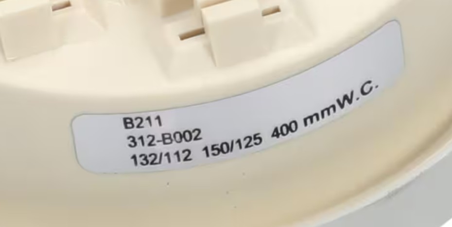 Magic Chef B211, 312-B002, 132/112, 150/125, 400mmW.C., Water Level Switch for MCSCWD20W