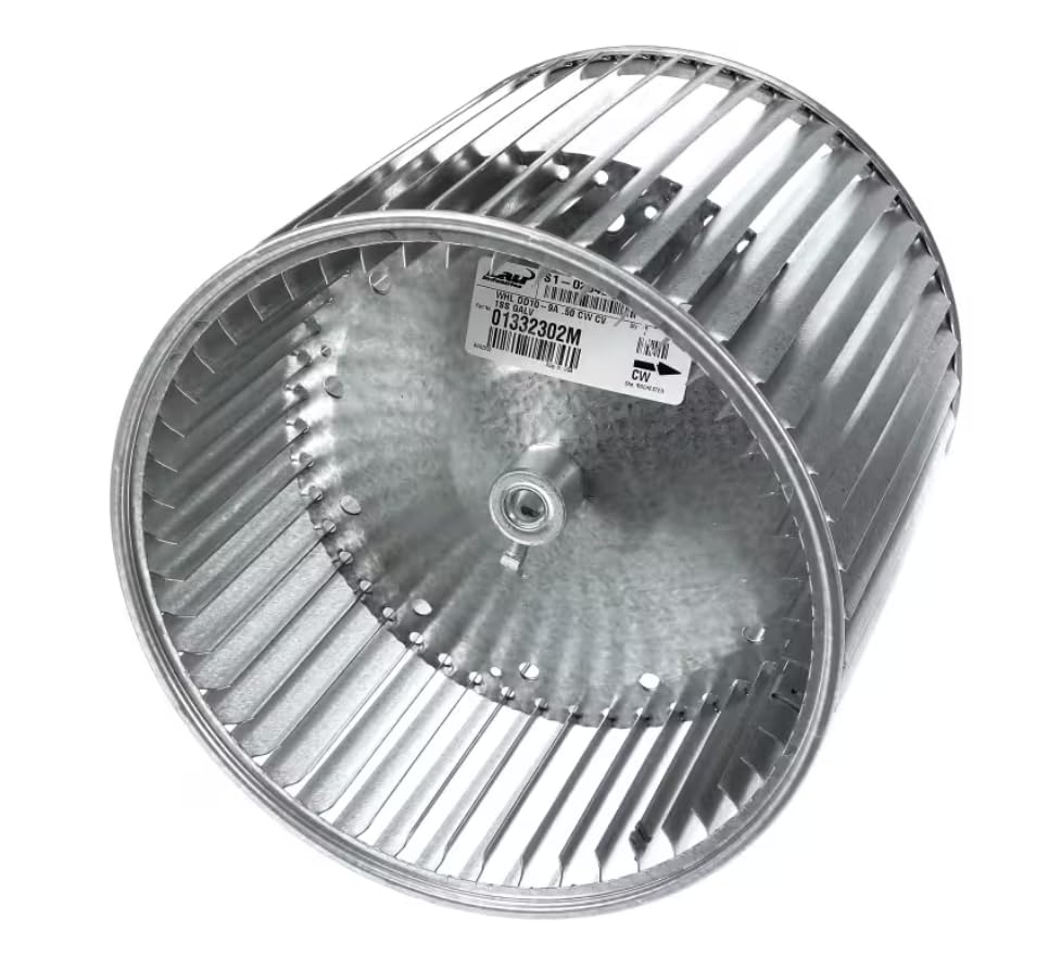 Fits York 01332302M 1SS GALV Blower Wheel, 10" x 9", 1/2" Bore, Clockwise for AHP24B2AH21, AHP24B2AN21, AHP24B3XH21
