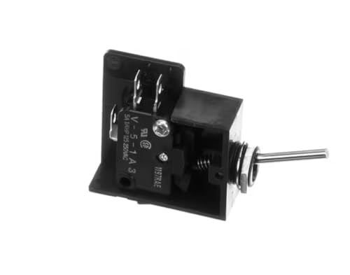 VAT4-71 15Y17Z7 1197RAE V-5-1A3 5A 1/4HP 125 250VAC Toggle Switch, 125-250VAC, 5A, 1/4HP, Black
