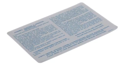 Fits Taylor 030582 REV. 3 Decal, Cleaning Instructions, Batch Freezer