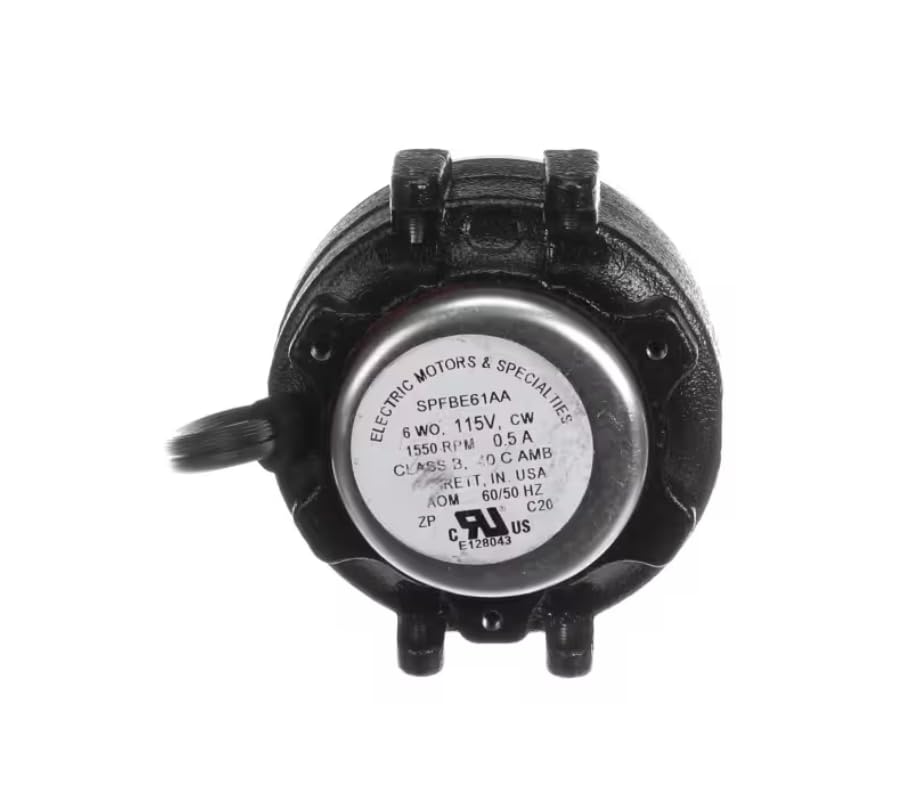 SFBE61AA 20 ZP Motor, Fan, 115V, 60Hz, 1450 RPM, Clockwise for STD4432N, 4464N-12M, D4448N-9M