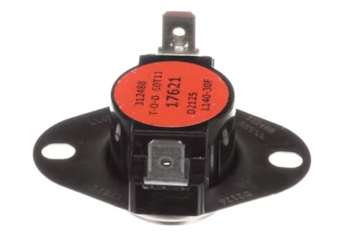 Fits York 312488 17621 D2125 D2126 Limit Switch/Thermostat, Opens 140F, Closes 110F, Auto Reset for 7956C856, 7956A856, 7956-759/D
