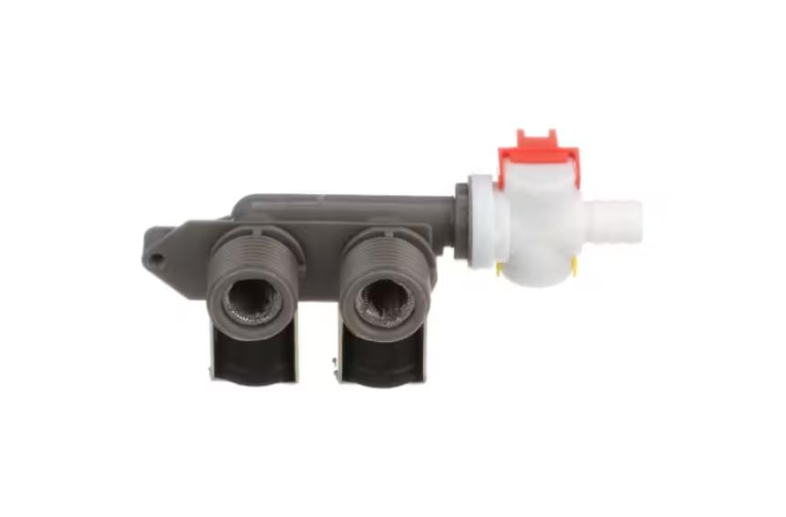 Fits Whirlpool k-76343 273C21 Solenoid Valve, Water Inlet with Bi-Matal Thermostat for 1CWTW5500SQ0, 1CWTW5500ST0, 1CWTW5590SQ0