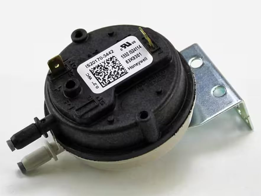 Fits Lennox IS20170-3442 1552/524114 63K9301 Pressure Switch, 0.20" WC, SPST for 90UGFA2-50-01, 90UGFA2-50-03, 90UGFA2-50-04