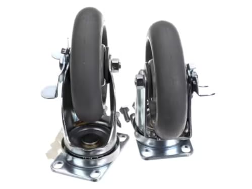Fits Winston 5802668 Caster with Brake, Plate Locking, Pack of 2, 5"