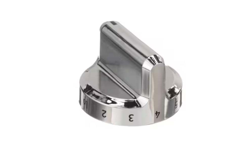 1B >PBT< Knob, Off-Lo-2-6-Hi-Lite, Chrome Plated, Range for DGGF3046RFB, DGGF3046RFC, FGGF3035RFC