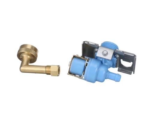 Solenoid Valve with Elbow Fits Whirlpool 216C21 – Single Coil