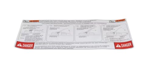 Fits Henny Penny 35792J Warning Label/Instruction, Lid, English/French for 590, 591, 592