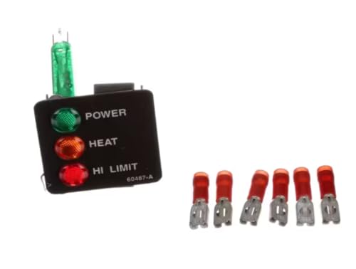 Fits Giles 60487-A Indicator Light Retrofit Kit, 208/240V, Power/Heat/Hi Limit for WOG-MP-VH, WOG-MP
