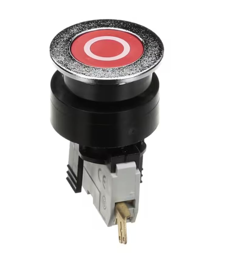 Fits Robot Coupe 297E A300 Q300 10A 320V Switch Assembly, Push Button, Red for R602V E, R502Y, R602Y