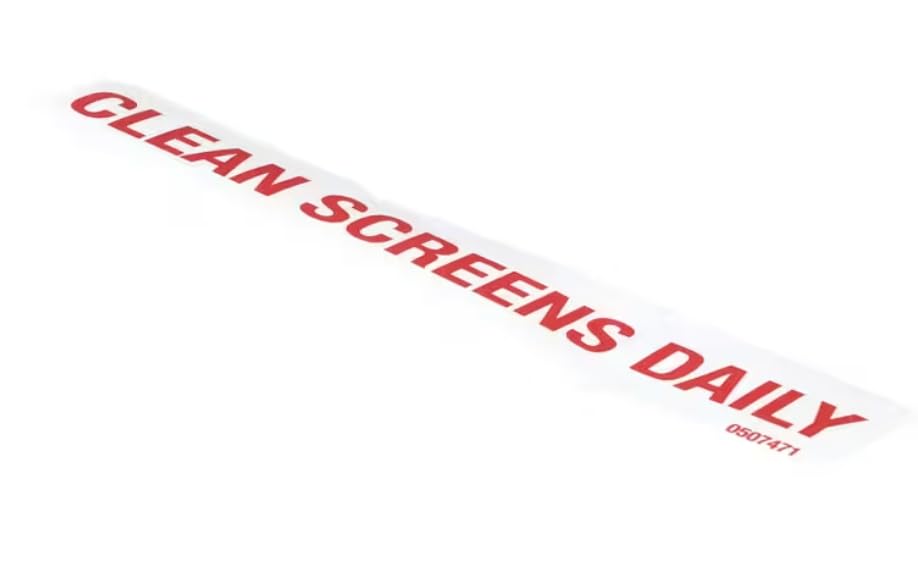 Fits Champion 507471 Label, Clean Screens Daily for CG1, CG2, CG4Fits Champion 507471 Label, Clean Screens Daily for CG1, CG2, CG4