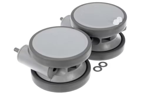 Fits Rational 60.74.681 Caster, Swivel with Brake, 125MM, Gray/Black for CM201E, CM201G, CM202E