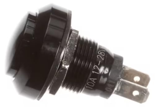 Fits Nemco 25T85 10A 12-28VDC 6A125V Switch, Black Push Button, Food Steamer for 6625B