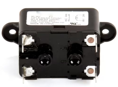 Fits Ultrafryer 12FLA 60LRA 125VAC 8FLA 47LRA 250VAC 18A 277VAC 1 Motor Start Relay, 120V, 50/60Hz