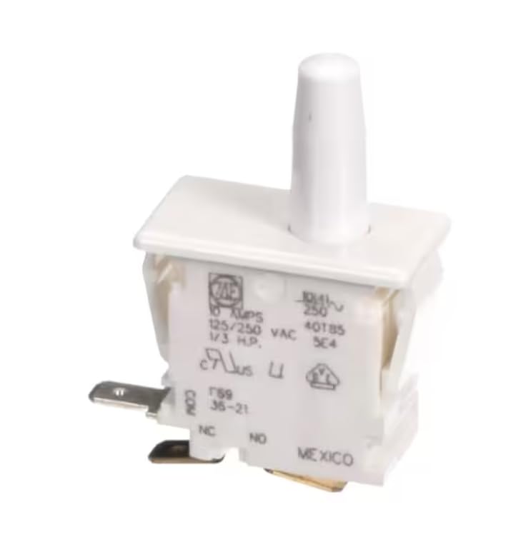 Fits Cornelius 40T85 5E4 125/250VAC 1/3 H.P. 35-21 Switch, Cutout, Pushbutton, Momentary, 10 Amp for QLT-180, Quest 2000, Quest Elite 2000