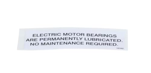 Fits Henny Penny 16342 Label, Electric Motor for LOV300, PQE-500