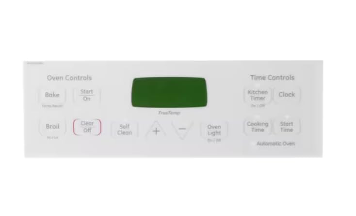191D5232P005 Faceplate/Control Panel, White, Range for EER2000M01BB, EER2000M01CC, EER2000M01WW