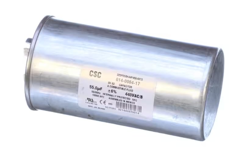 CSC325P556H44P46A4XCD 014-0064-17 C22.2 NO.190 685 321443370014 Run Capacitor, Gear Motor, 55uF, 440VAC, 50/60HZ for F-2001MWJ, F-2001MRJ-C, F-2001MLJ