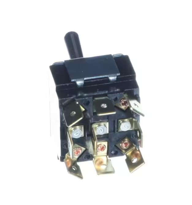 Fits Electro Freeze 2505R 10A 250VAC 15A 125 VAC 3/4HP 125-250 VAC Toggle Switch, Selector, 3PDT, Center Off for 145RH, 30T-RMT, 816C