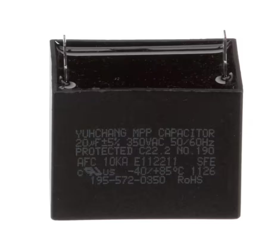 E112211 1126 195-572-0350 Capacitor, 20uF, 350 Volt, 50/60HZ