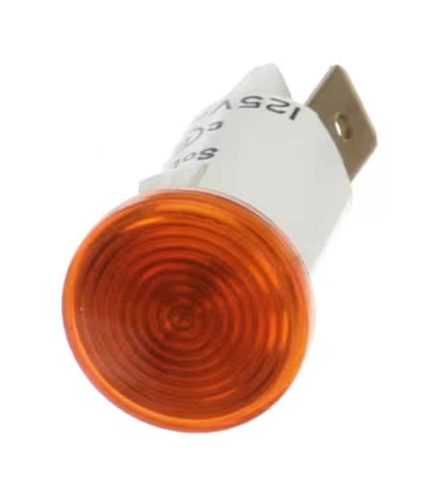 125V-.3W Indicator Light, 125 Volt, Amber