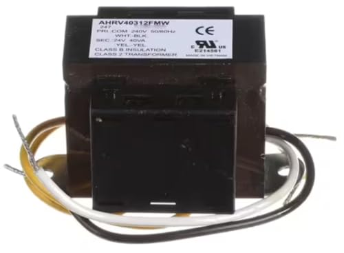 Fits Southern Pride AHRV0312FMW 247 E214561PRI Transformer with Wire Leads, Burner, 240 to 24 Volt, 50/60HZ, 40VA for MLR-150, MLR-850, SP-700