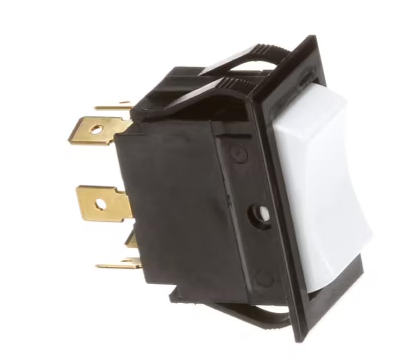 Fits Crathco 1643 R 3A 250 VAC 6A 125 VAC 1/4 HP 125-250 VAC Rocker Switch, 3 Position, W1570901 for 5941, 5311, 250-3A