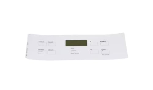 MEM REV.C (551756) Overlay, Control/Timer, White, Range for FFEF3015LWB, FFEF3015LWF, FFEF3015PWA