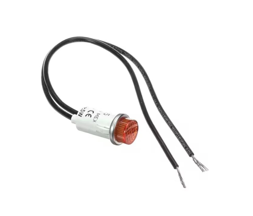 Fits Taylor 1835 250V~.5W Indicator Light, Amber, Round, 250V, 1/3 Watt