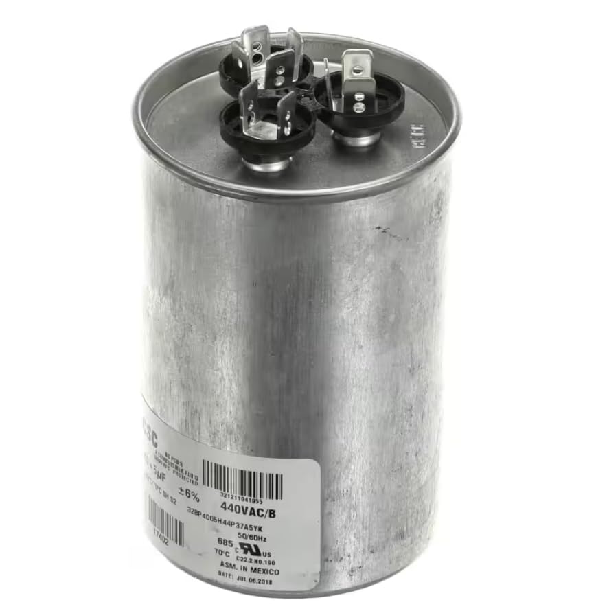 Fits York 321211941855 17402 Capacitor, Dual Run, 40/5MFD, 440 Volt, 50/60HZ for 1821048/A, 1832042/A, 2CE04511025