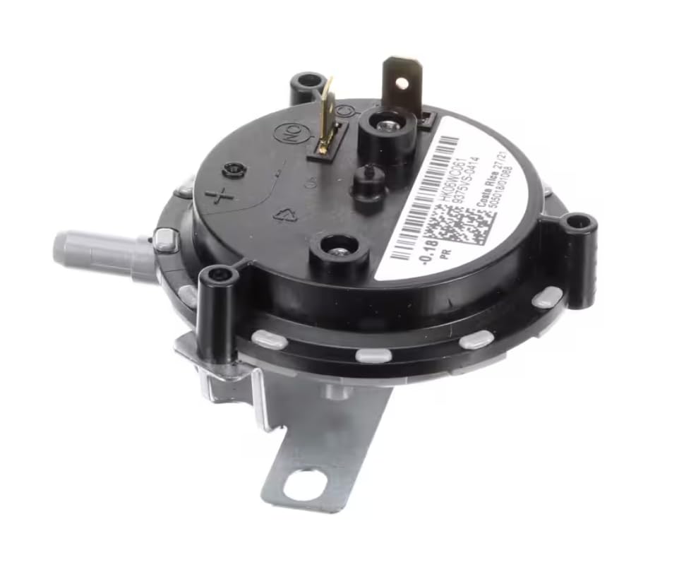 Fits International Comfort Products -0.18 PR 27/21 505018/01068 Pressure Switch with Bracket, SPST, 0.18 Water Column for PGD424040KLC0E1, PGS436060HGS1D1, PGS448130HGS1C1